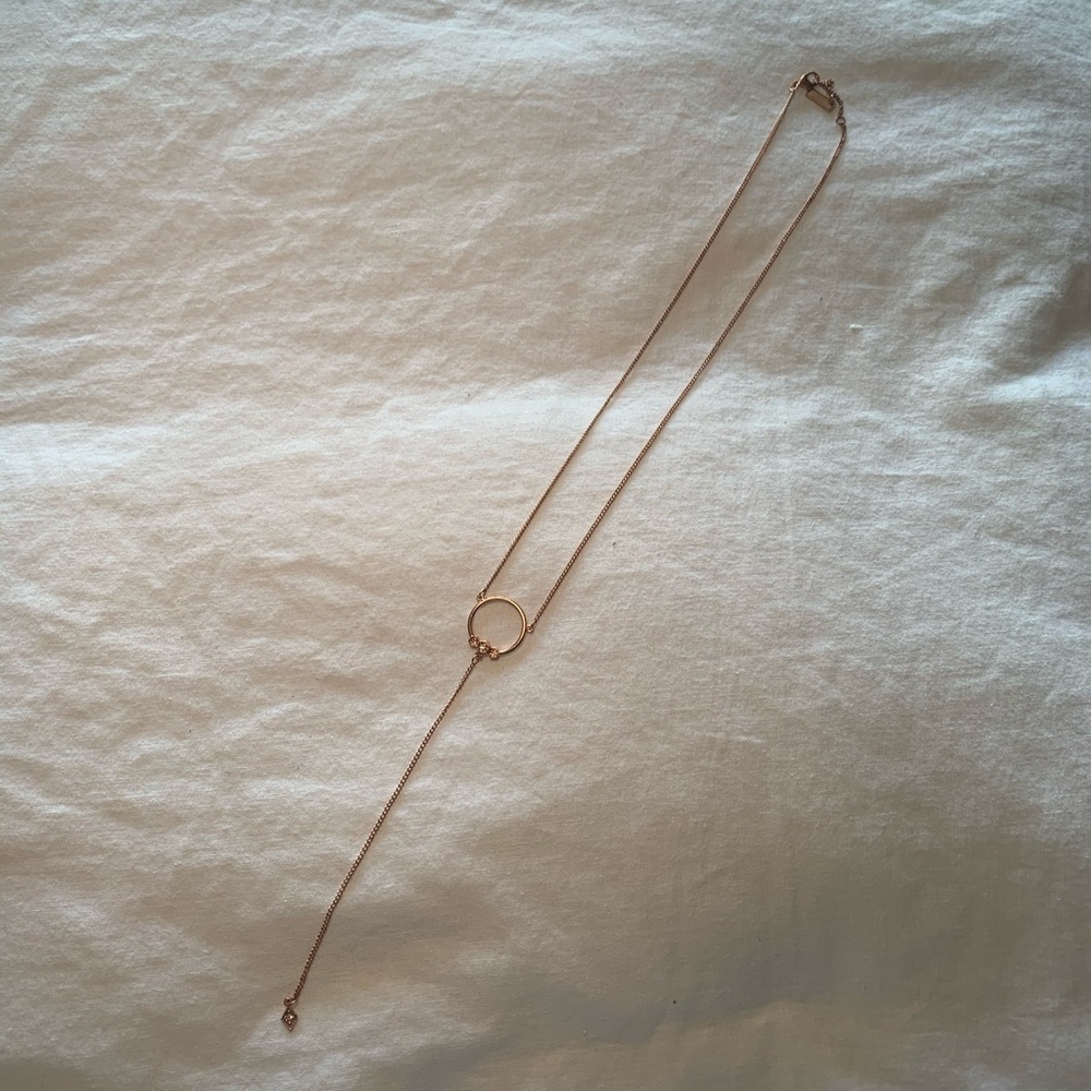 Gold Lariat Necklace